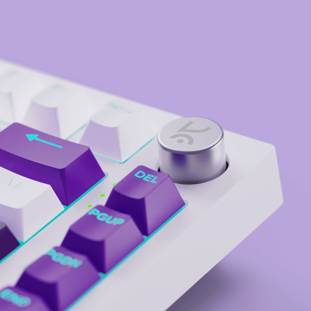 Swarm White Purple Wireless Gaming Keyboard